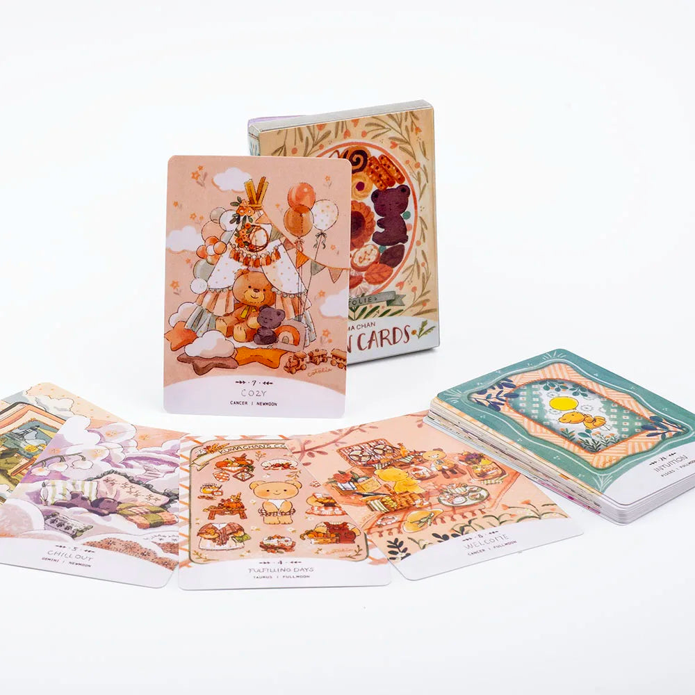 Healing Cards - English Version 60-Card Deck with PDF Guidebook 48 Crystal & 12 Zodiac Cards