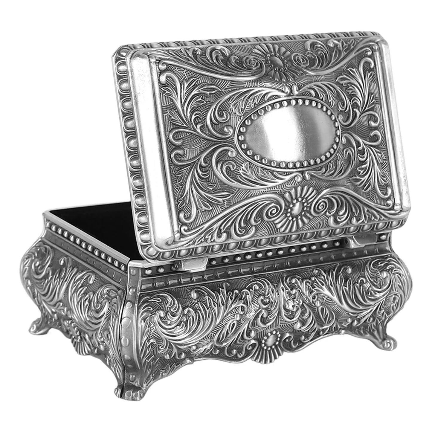 Vintage Jewelry / Trinket Storage Box - Metal