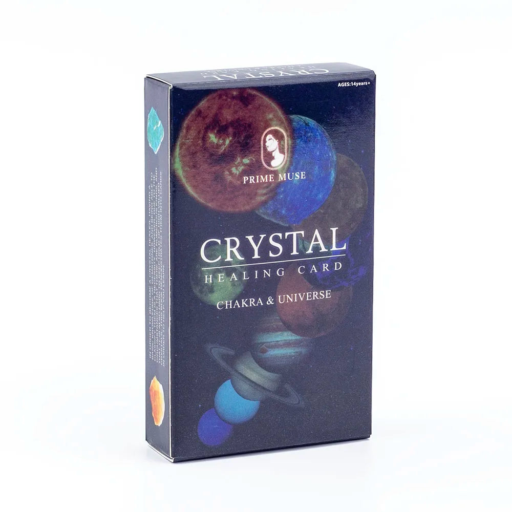 Healing Cards - English Version 60-Card Deck with PDF Guidebook 48 Crystal & 12 Zodiac Cards