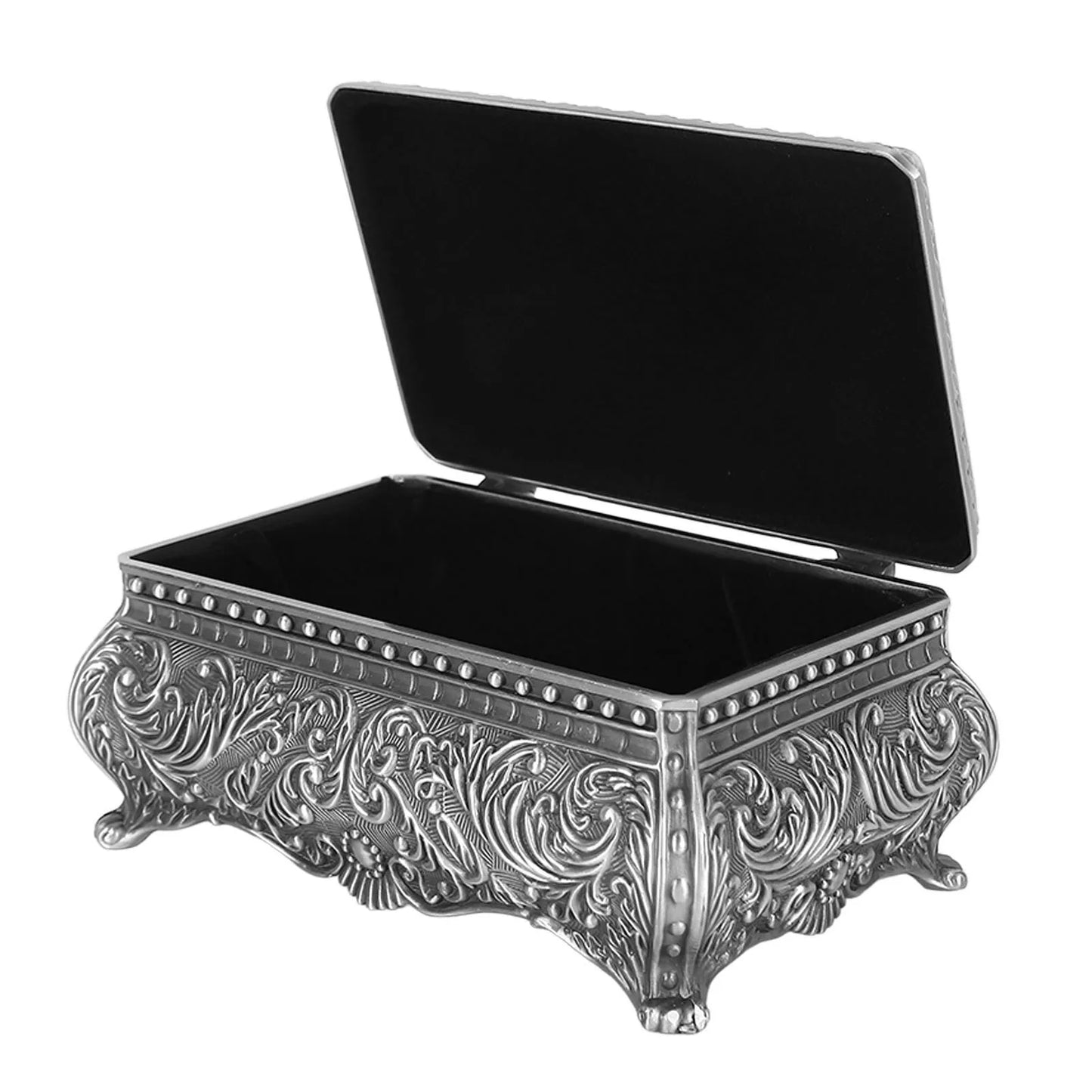 Vintage Jewelry / Trinket Storage Box - Metal