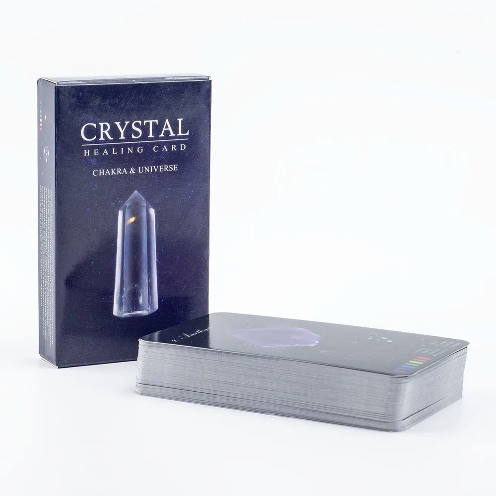 Healing Cards - English Version 60-Card Deck with PDF Guidebook 48 Crystal & 12 Zodiac Cards