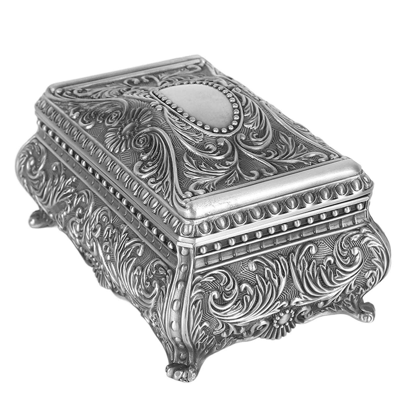 Vintage Jewelry / Trinket Storage Box - Metal