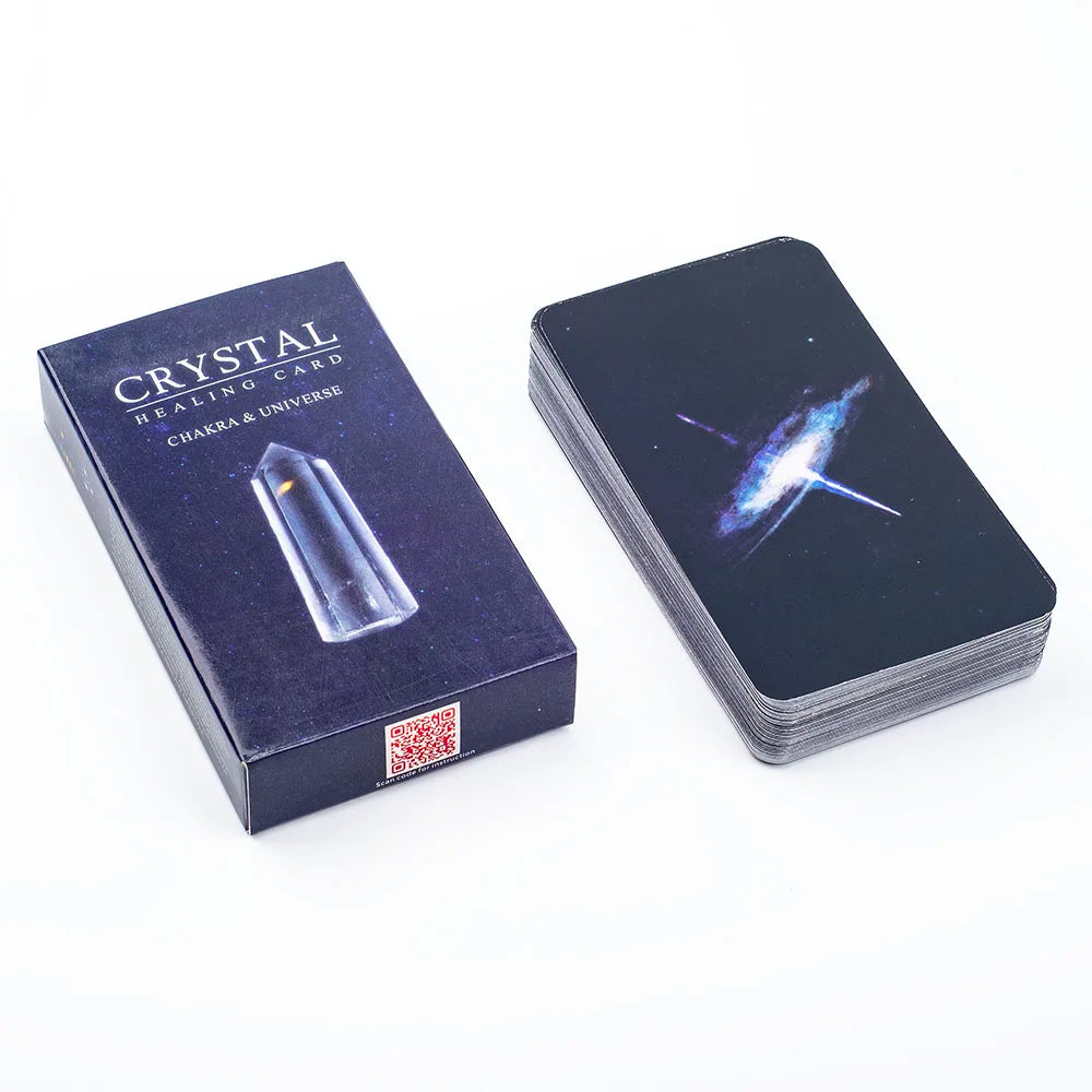 Healing Cards - English Version 60-Card Deck with PDF Guidebook 48 Crystal & 12 Zodiac Cards