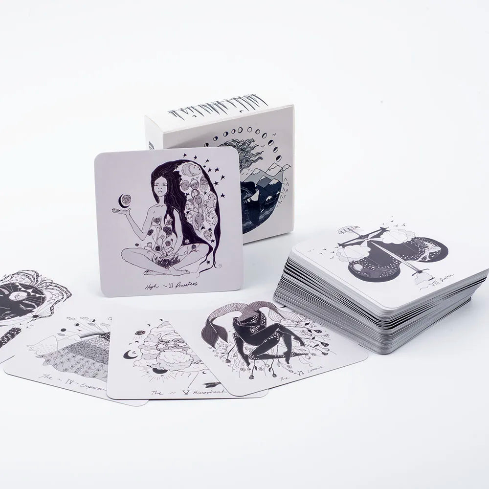 Healing Cards - English Version 60-Card Deck with PDF Guidebook 48 Crystal & 12 Zodiac Cards