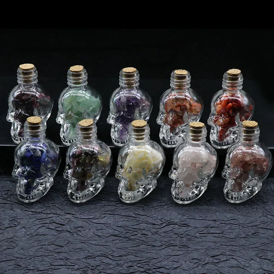 MINI Healing Crushed Gems in Skull Jars