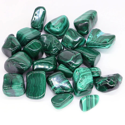 Natural Malachite Tumbled Stone - Teaching Research, Reiki, Collectible Decor