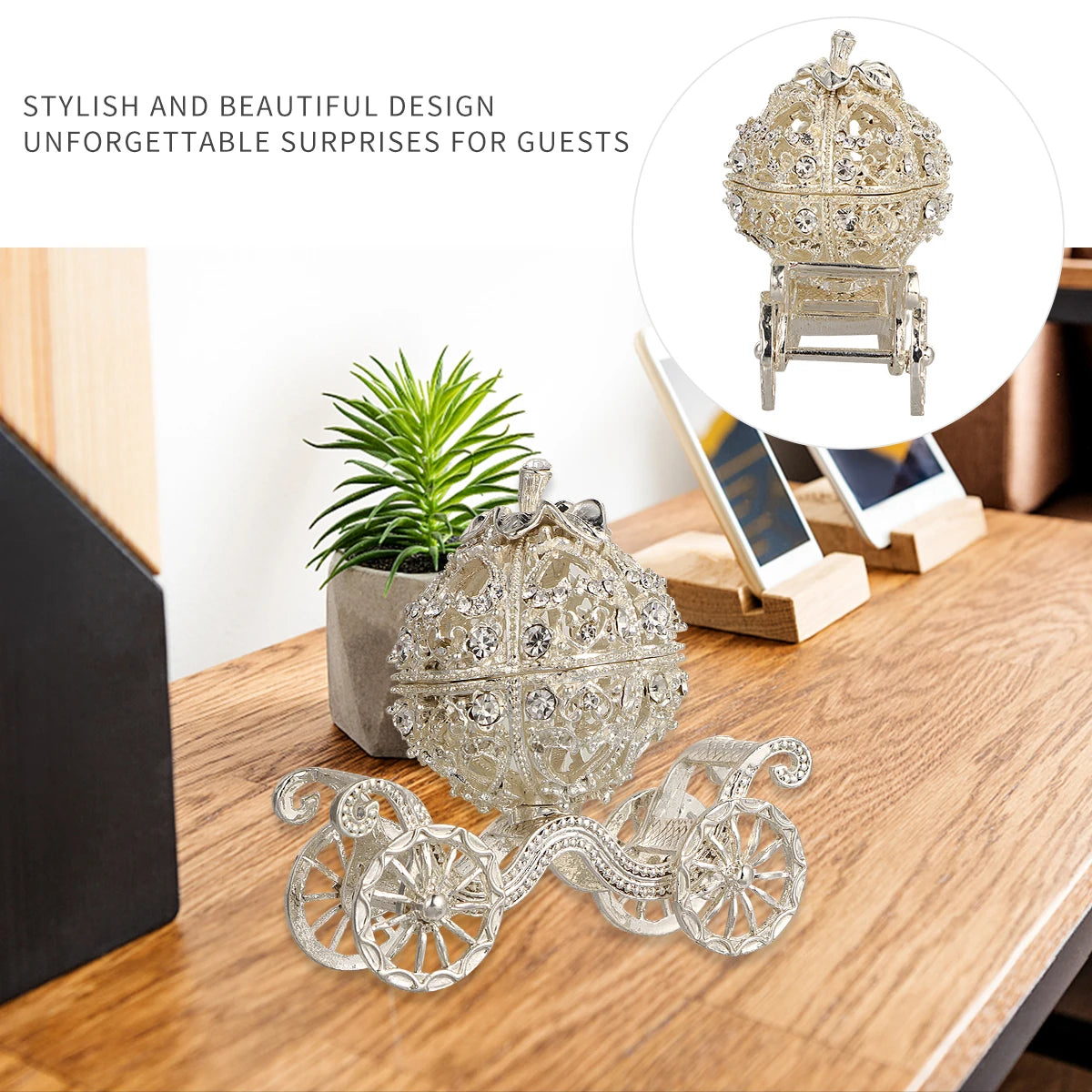 Crystal Carriage Trinket Box