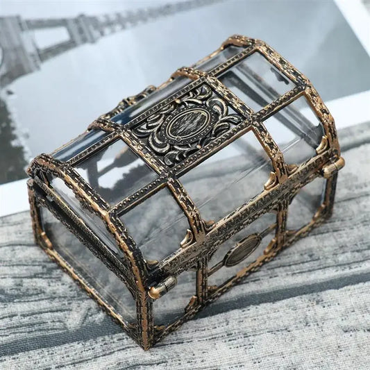 Vintage Transparent Pirate Treasure Storage Box